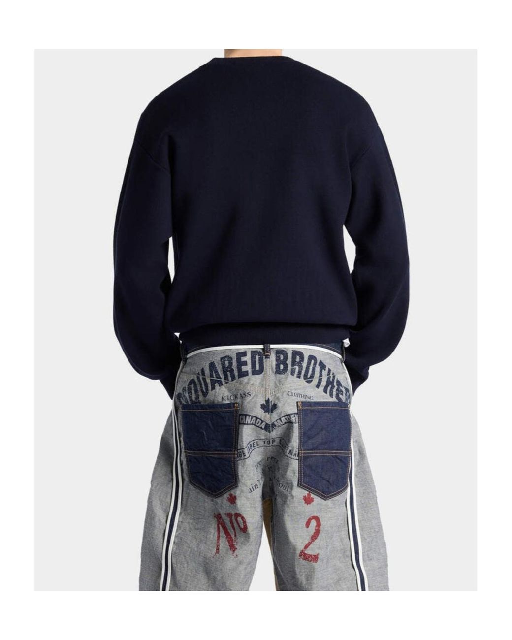 DSquared² Blue Logo Patch Sweatshirt for men
