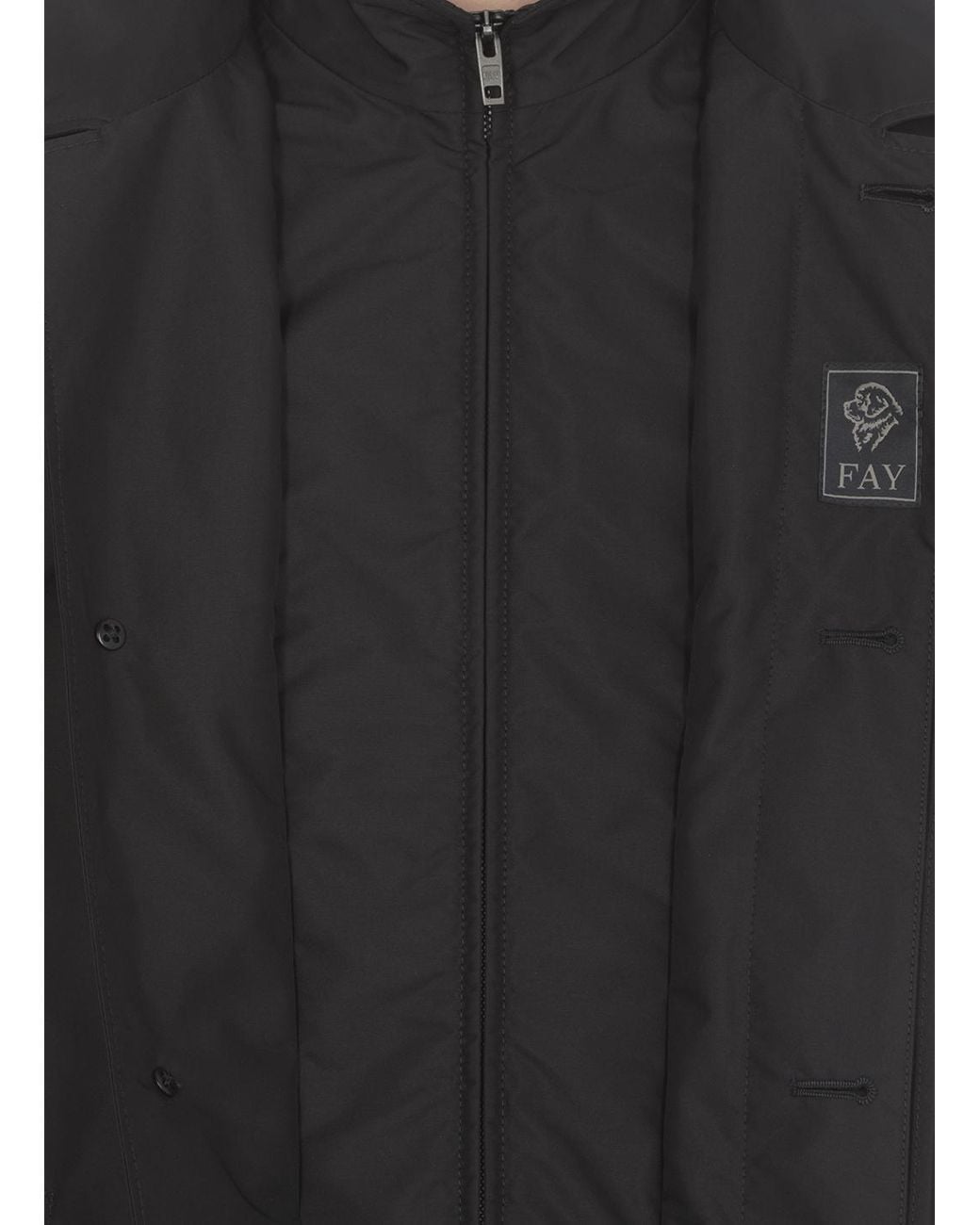 Fay Blue Single-Breasted Long-Sleeved Coat for men