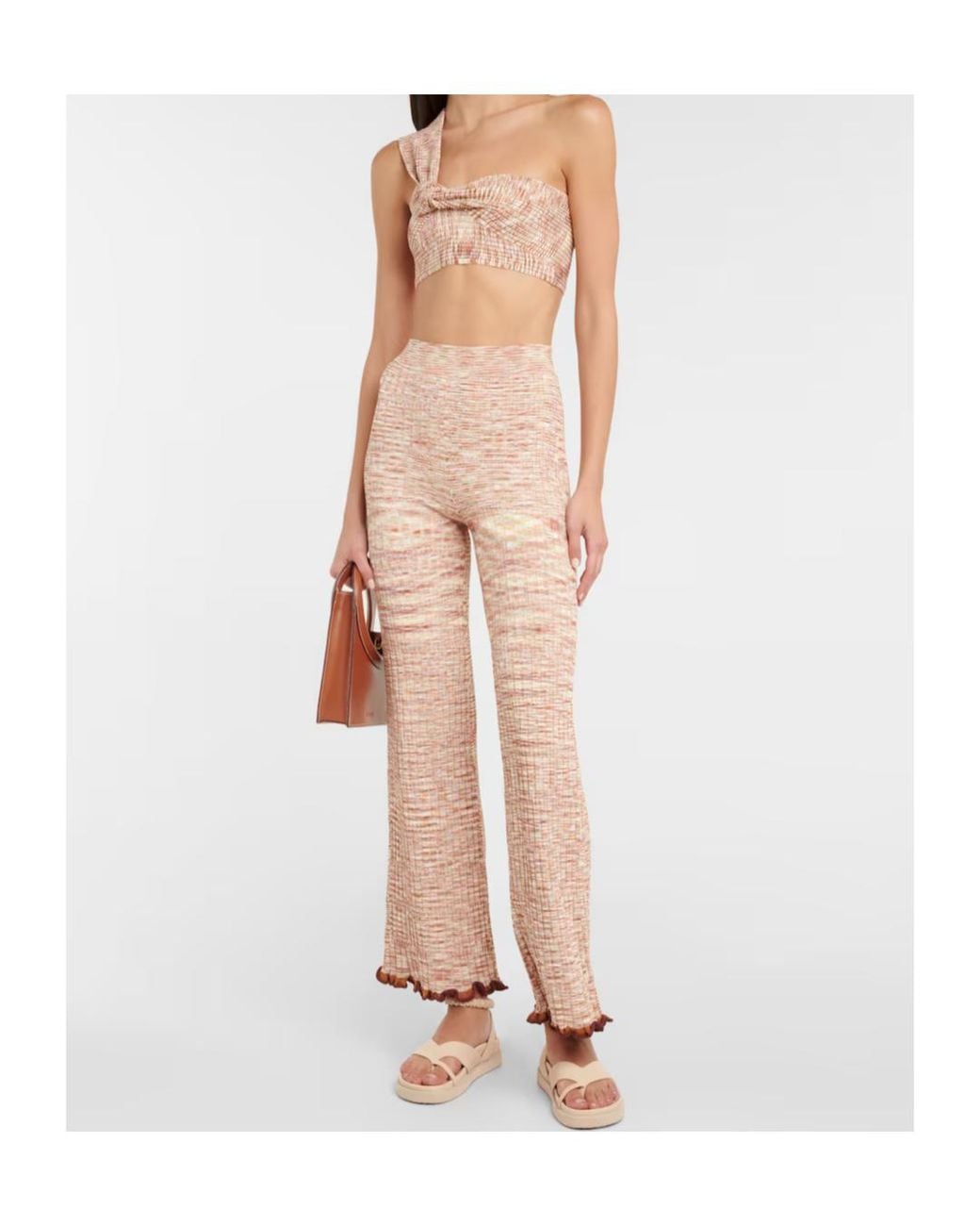 Jonathan Simkhai Natural Rib-Knit Crop Top