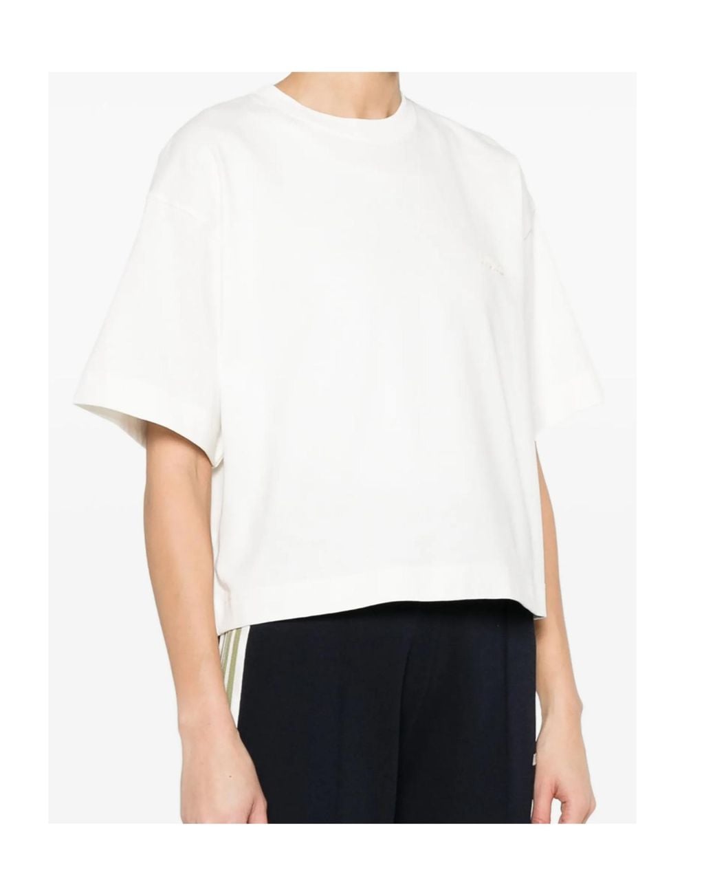 Autry White Tonal Logo Boxy T-Shirt