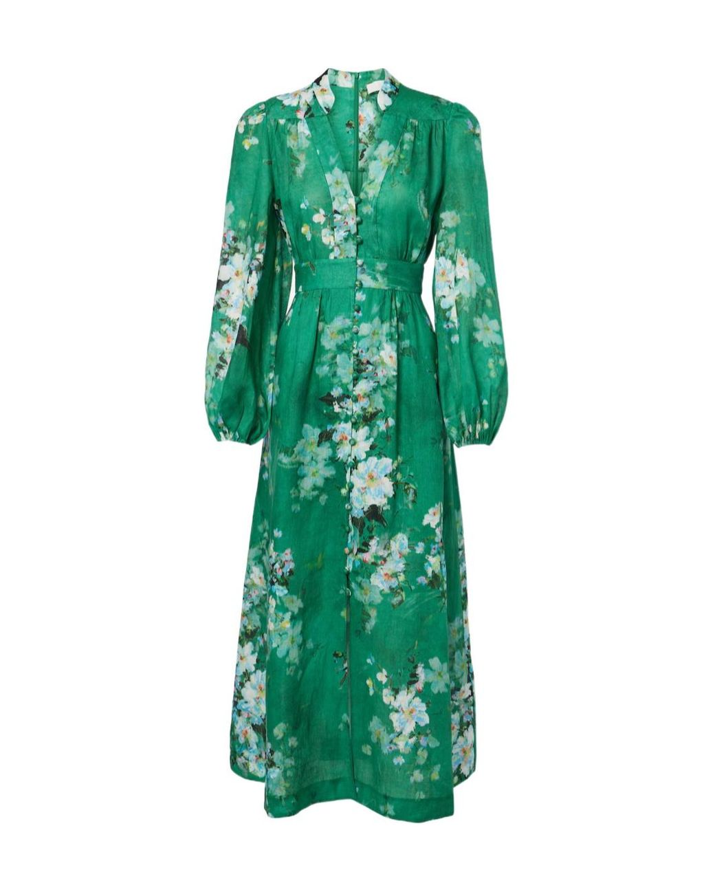 slim fit dress slacks Zimmermann Silk Wrap Midi Dress – Balardi main image 0