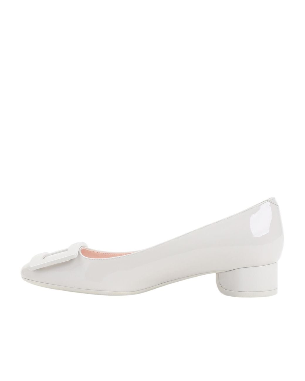 Roger Vivier White Slip-On Pumps