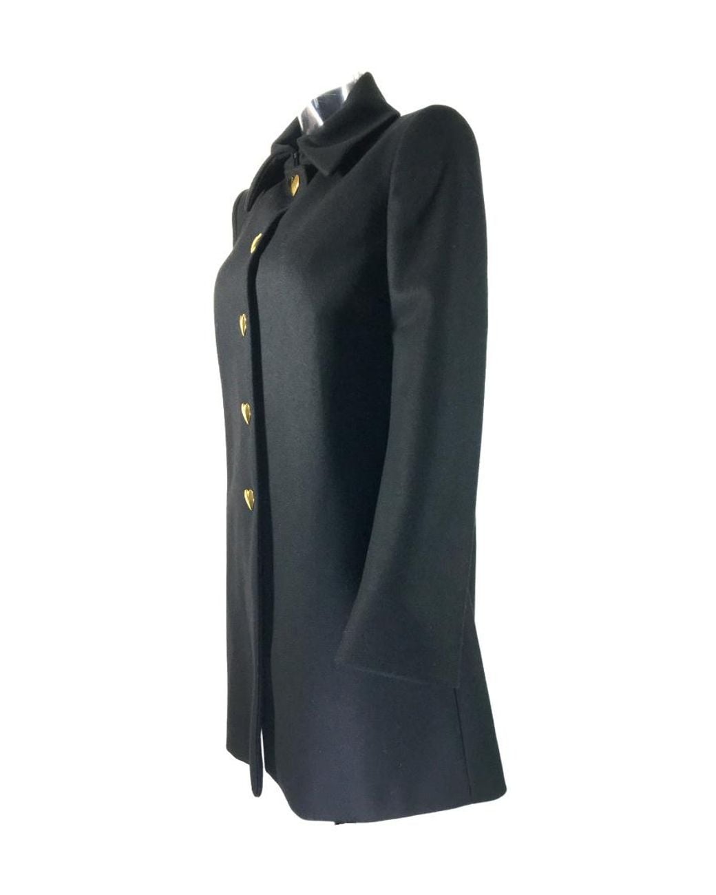 Moschino Black Logo Coat