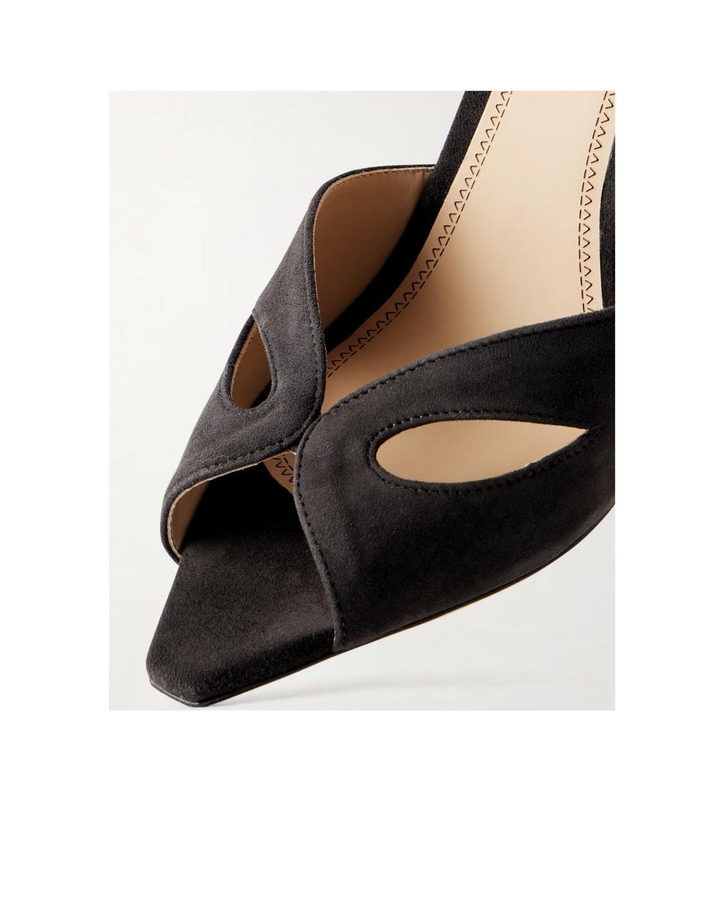Victoria Beckham Black Harlow Mask Suede Sandals