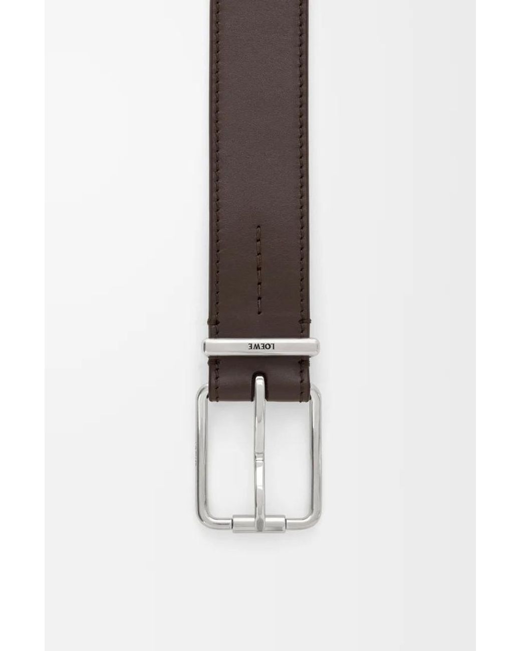 Loewe White Square Buckle Belt for men