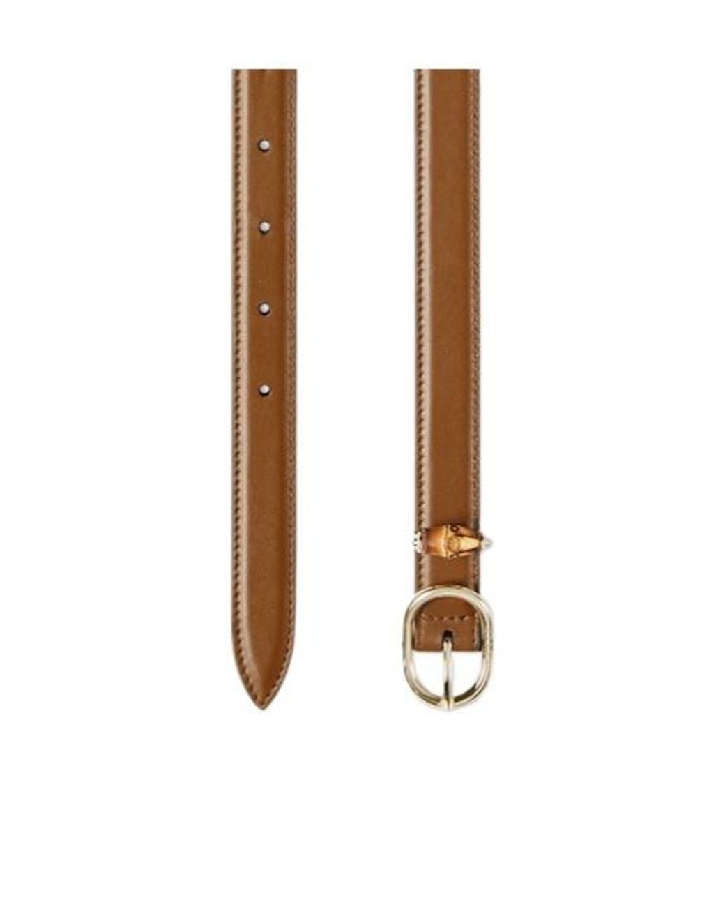 Gucci White Oval Buckle Thin Belt