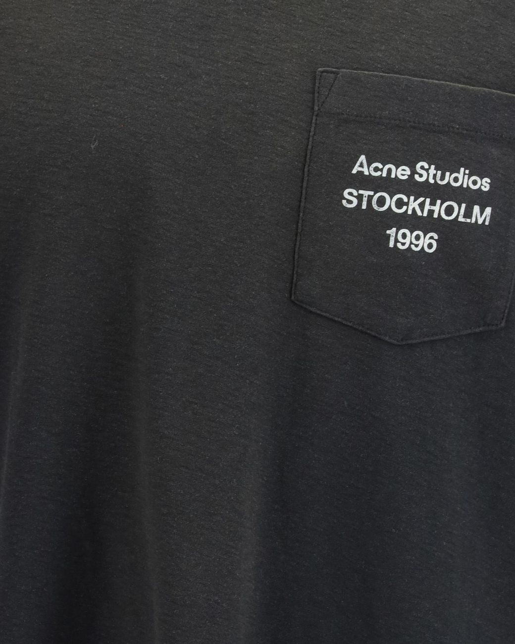 Acne Black Logo-Printed Crewneck T-Shirt for men