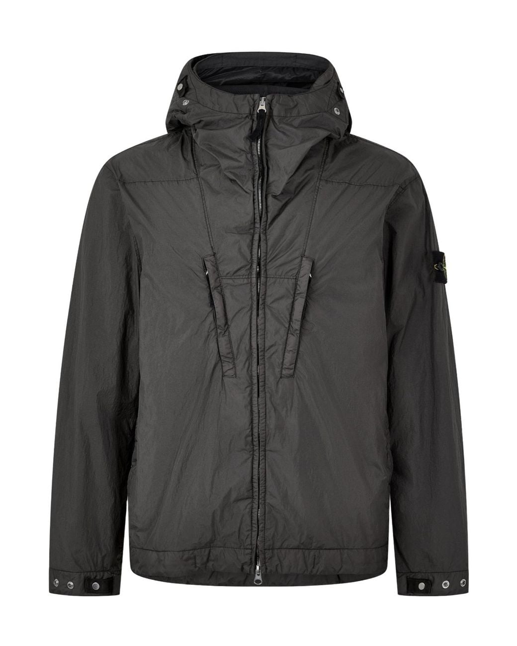 Stone Island Black Windproof Casual Outerwear for men