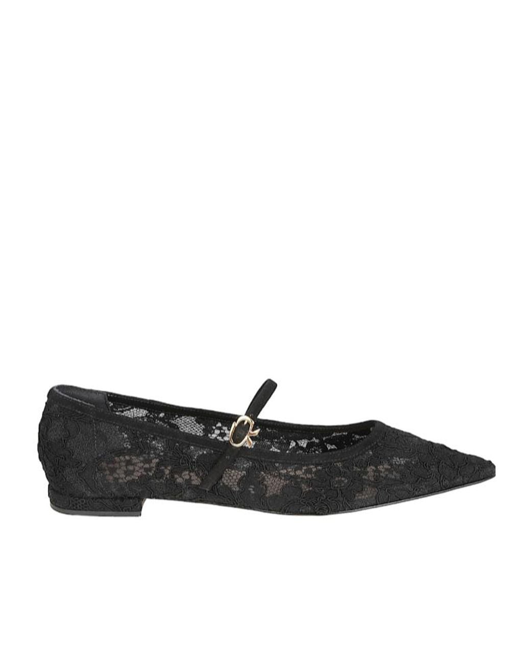 Gianvito Rossi Black Claudia Ballerinas