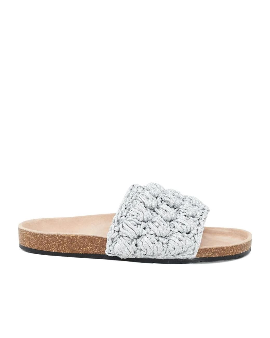 J.W. Anderson White Braided Flat Sandals