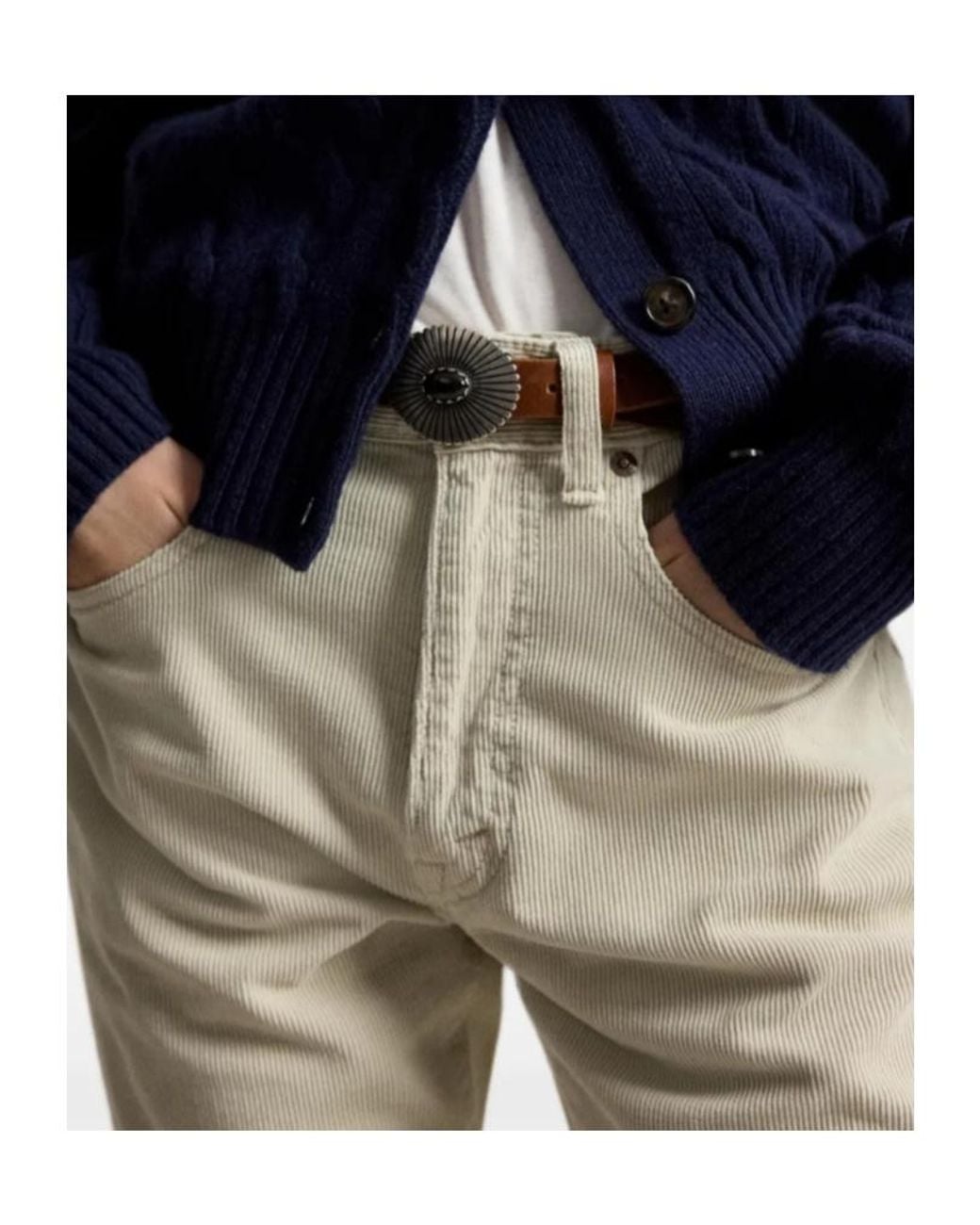 Polo Ralph Lauren Natural Corduroy Straight-Leg Trousers