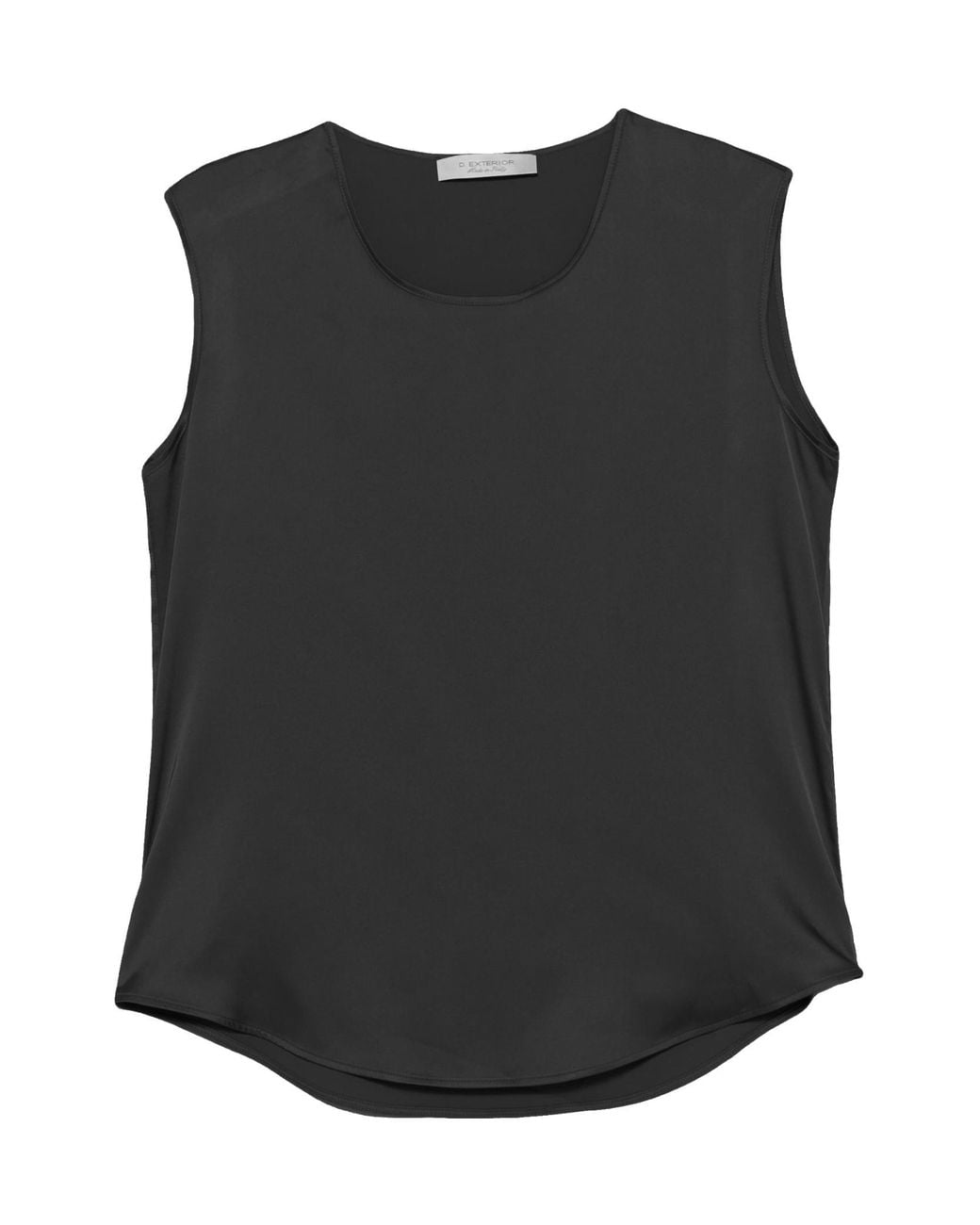 D.exterior Black Sleeveless Vest