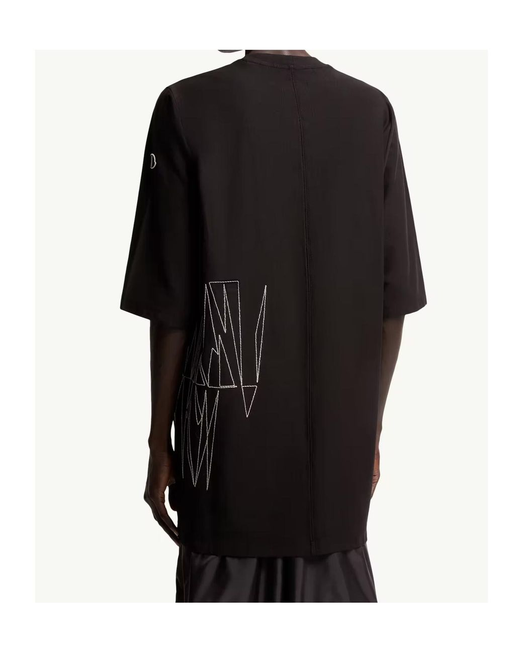 Moncler Black Moncler Rick Owens Jumbo Cotton T-Shirt for men