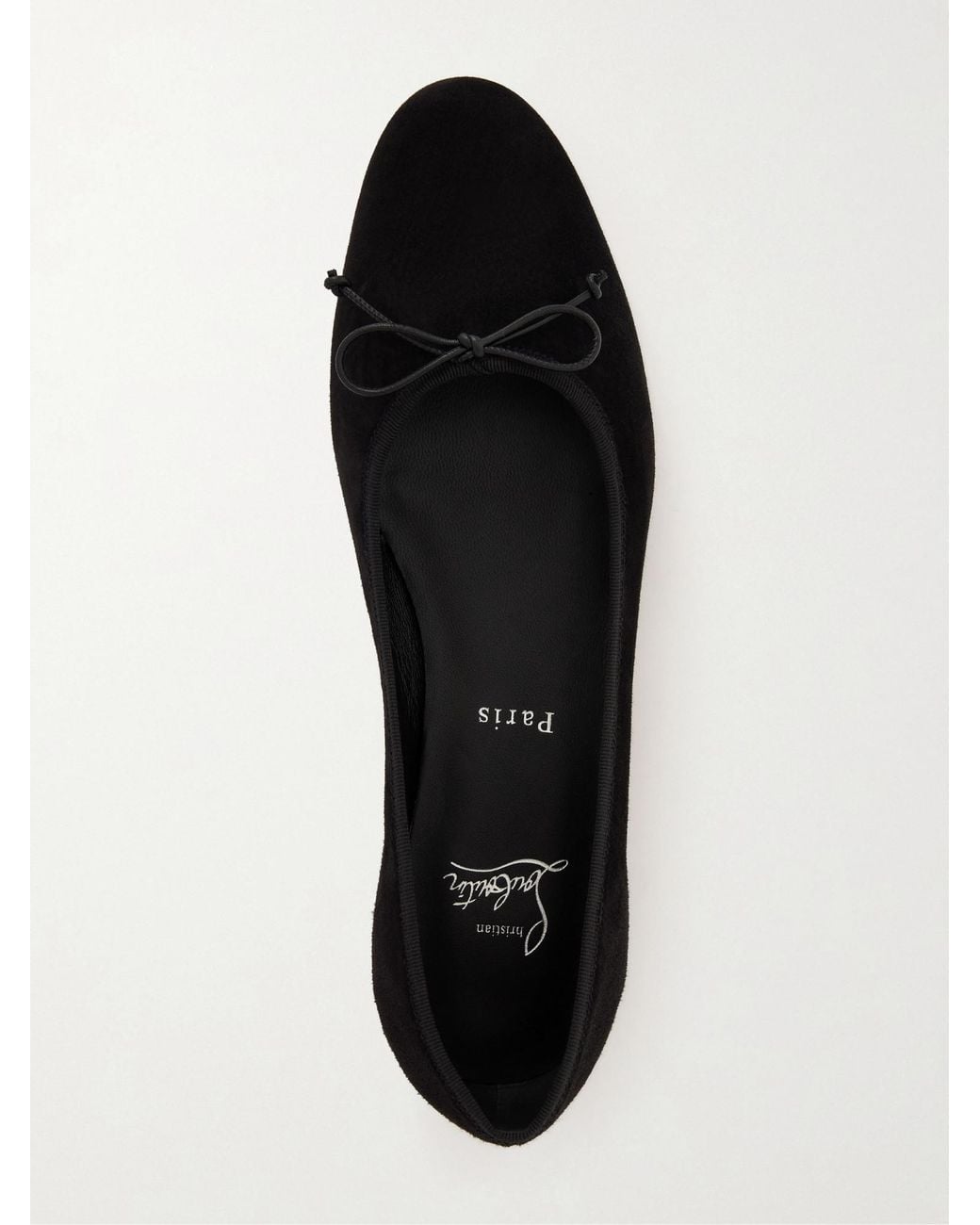 Christian Louboutin Black Suede Ballet Flats