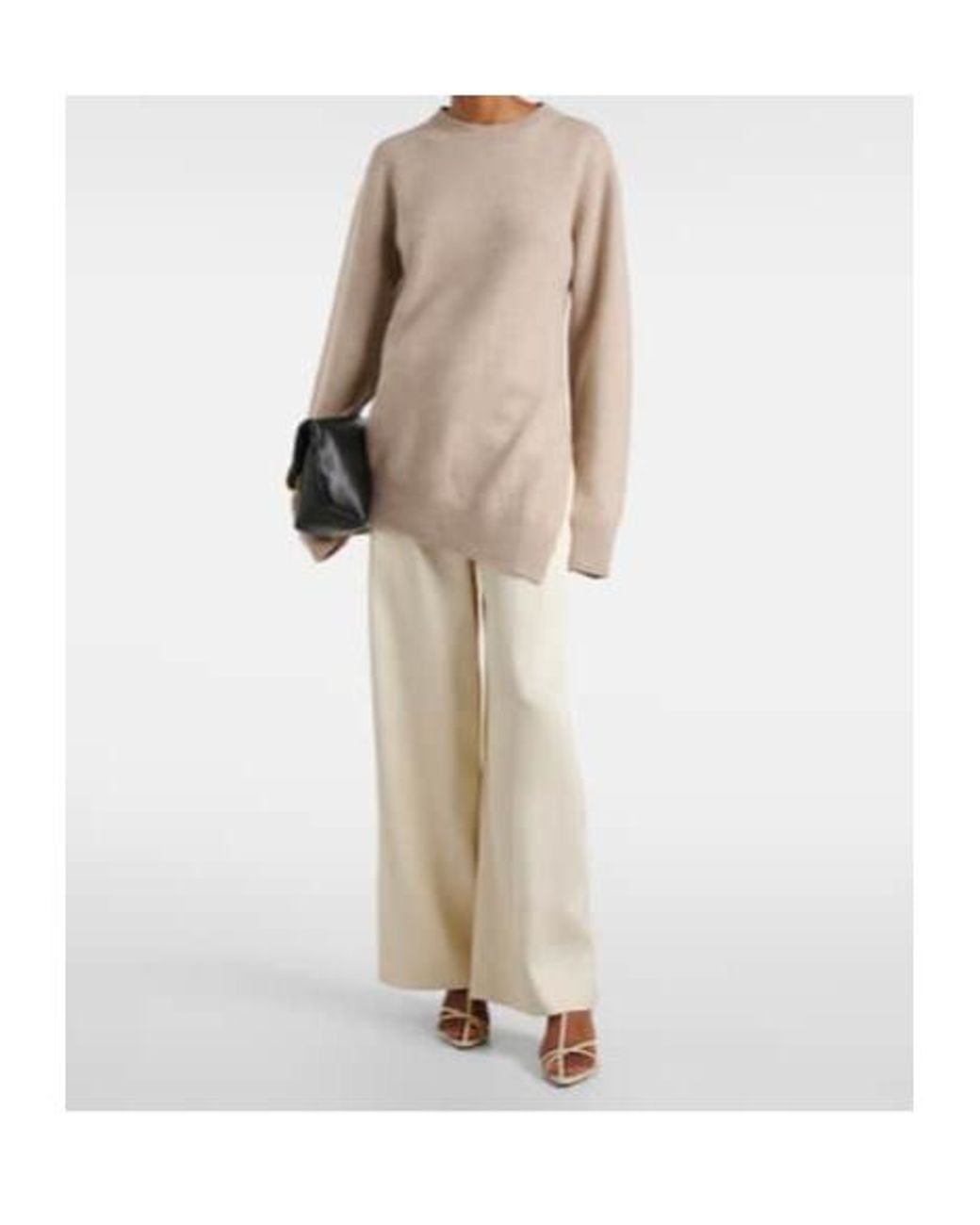 Jil Sander Natural Wool And Cashmere Sweater