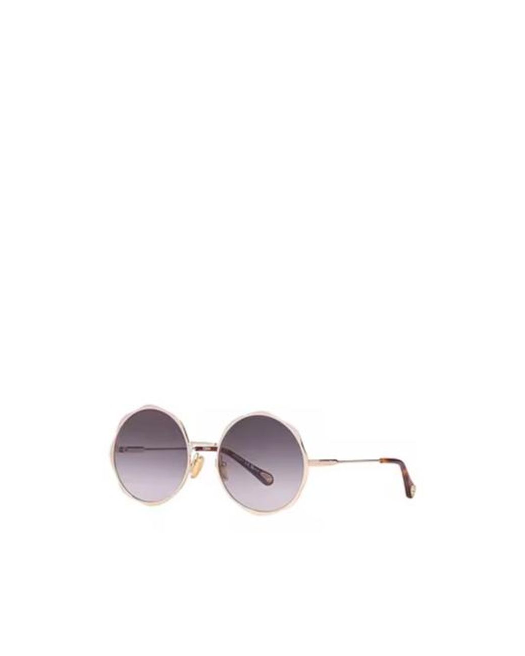 Chloé Purple Round Metal Frame Sunglasses