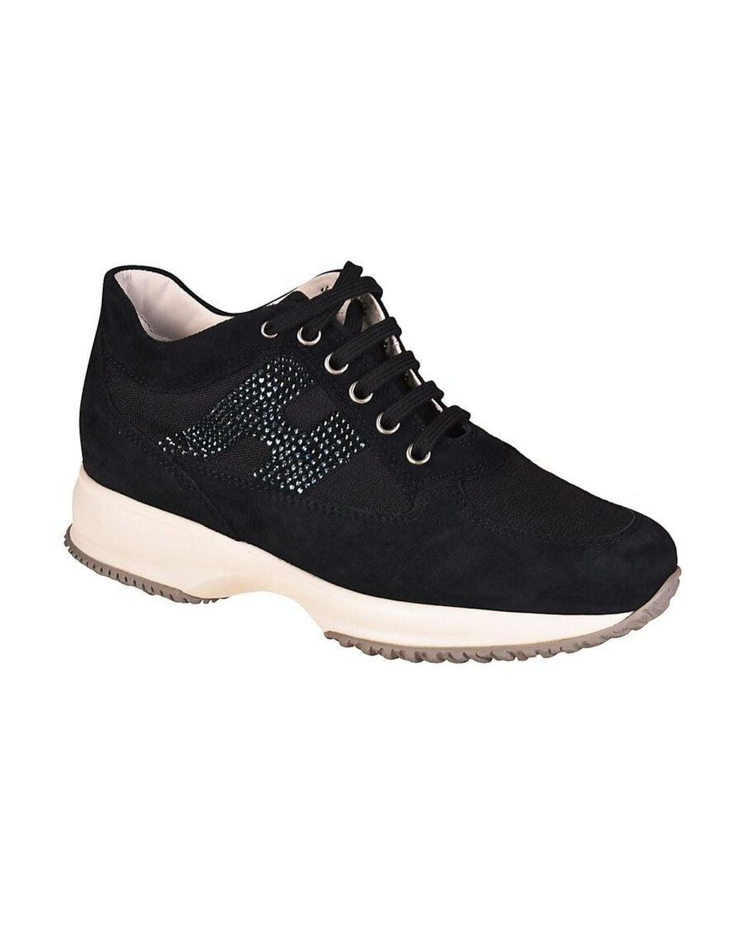 Hogan Black Heritage Interactive Lace-Up Sneakers