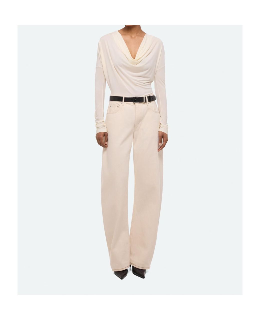 Helmut Lang White Long-Sleeved Top