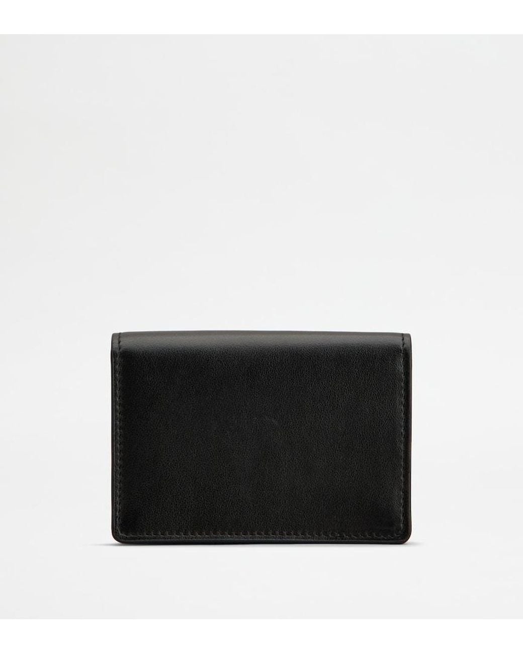 Tod's Black Bar Snap Buttoned Wallet