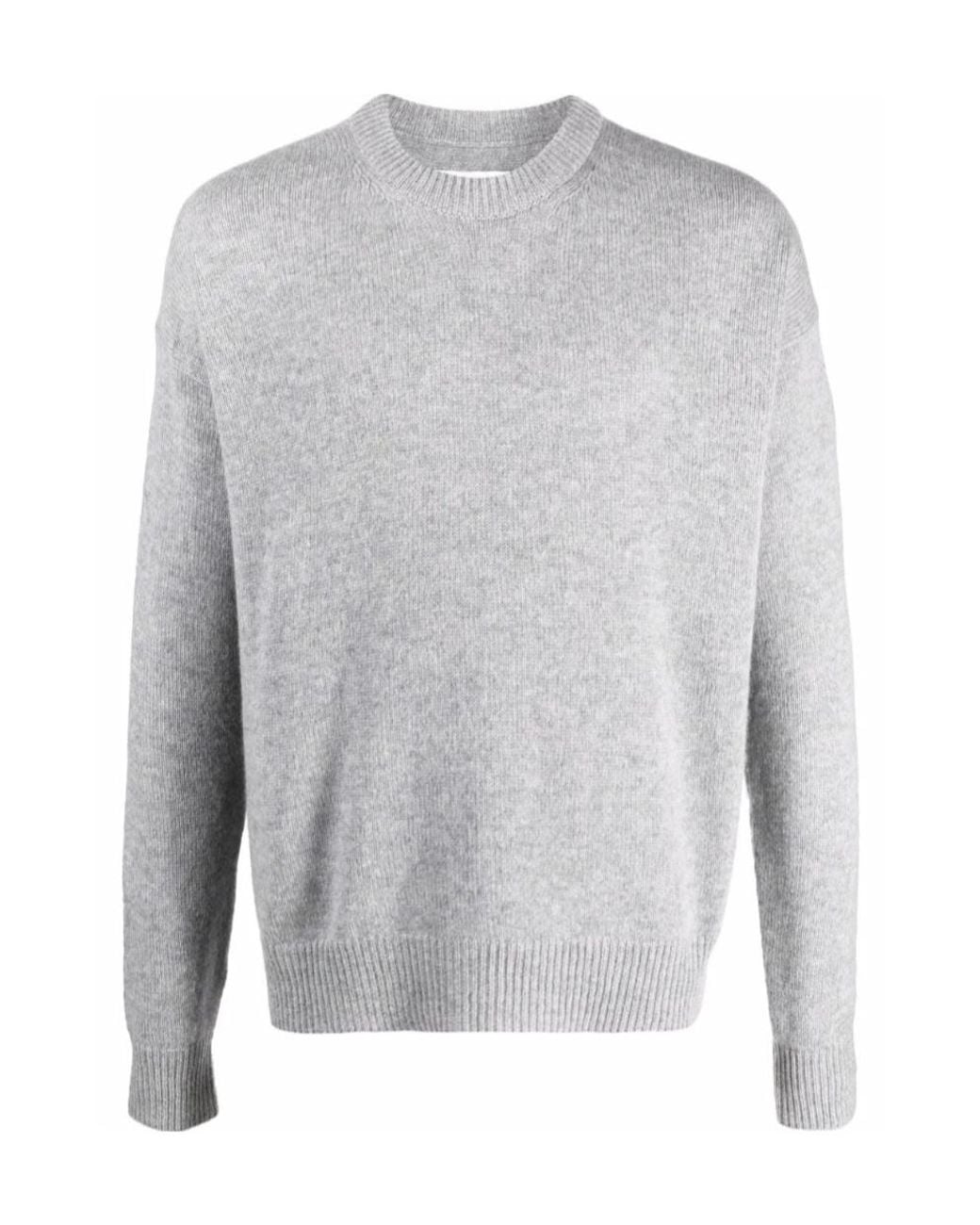 Jil Sander Gray Long Sleeved Knit Jumper for men
