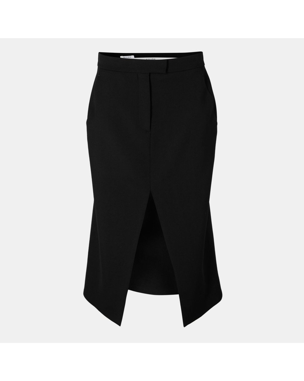 McQueen Black Stylish Slim-Fit Skirt