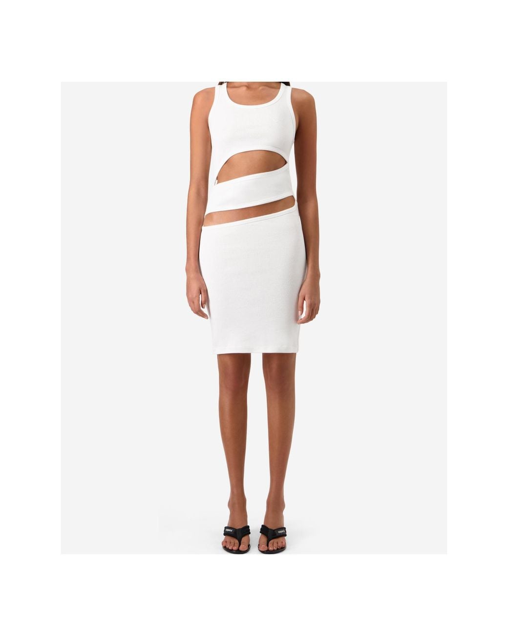 Coperni White Sleeveless Dress