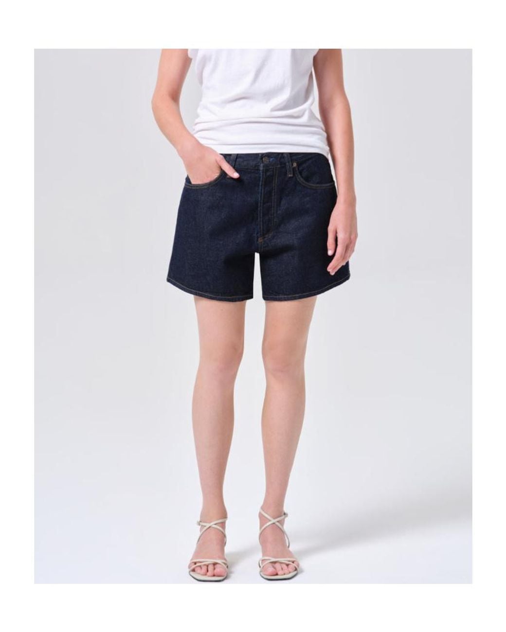 Agolde Blue Leith Short (Weightless)