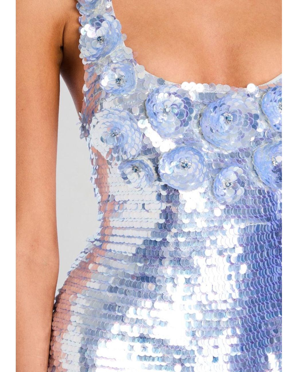 retroféte Blue Joanne Sequin-Embellished Dress