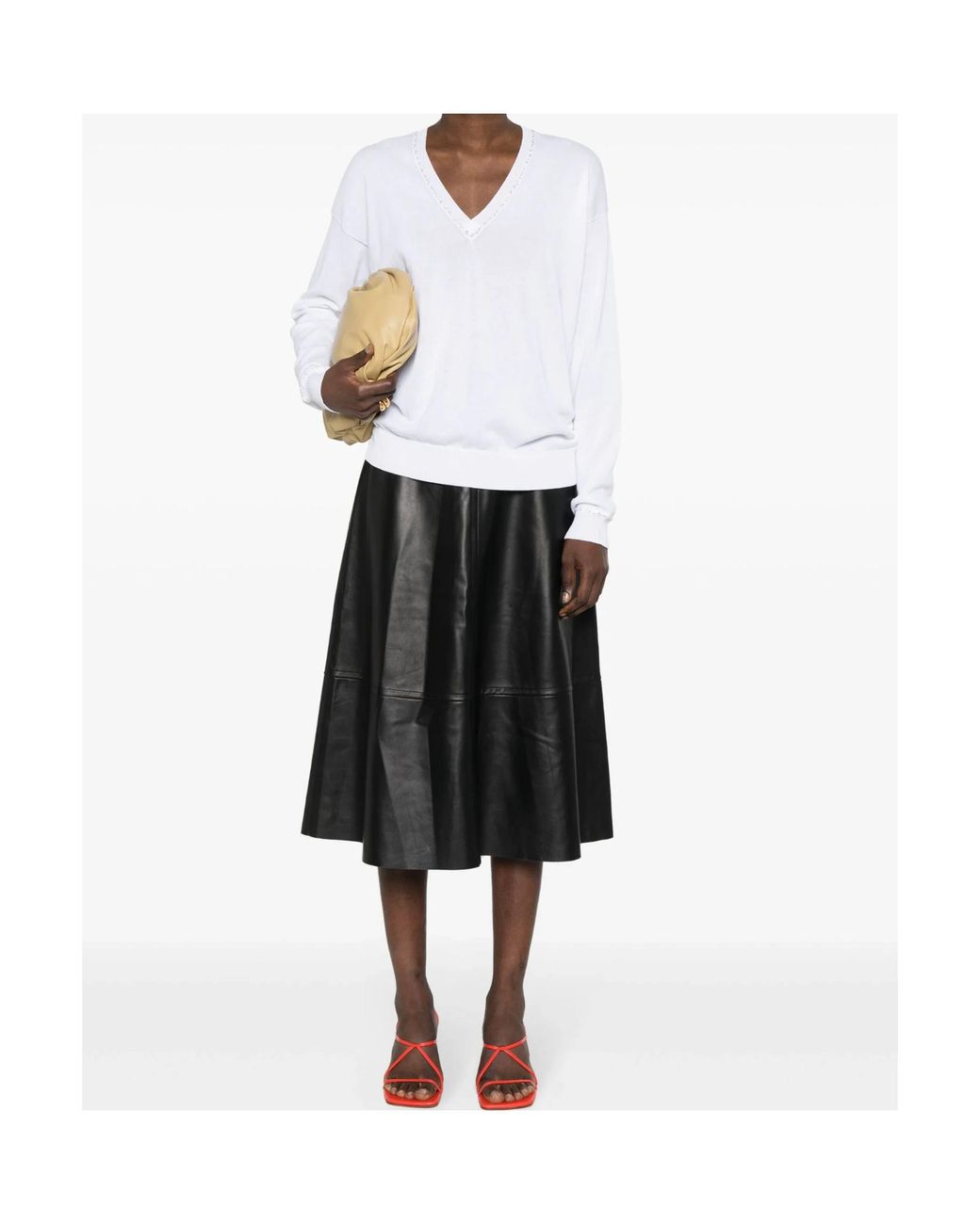 Fabiana Filippi White Long-Sleeved Sweater