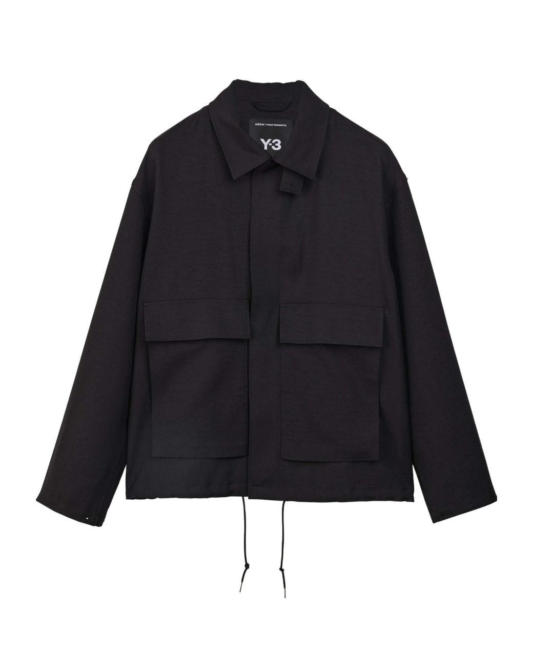 Y-3 Blue Cropped Collared Overshirt Jacket for men