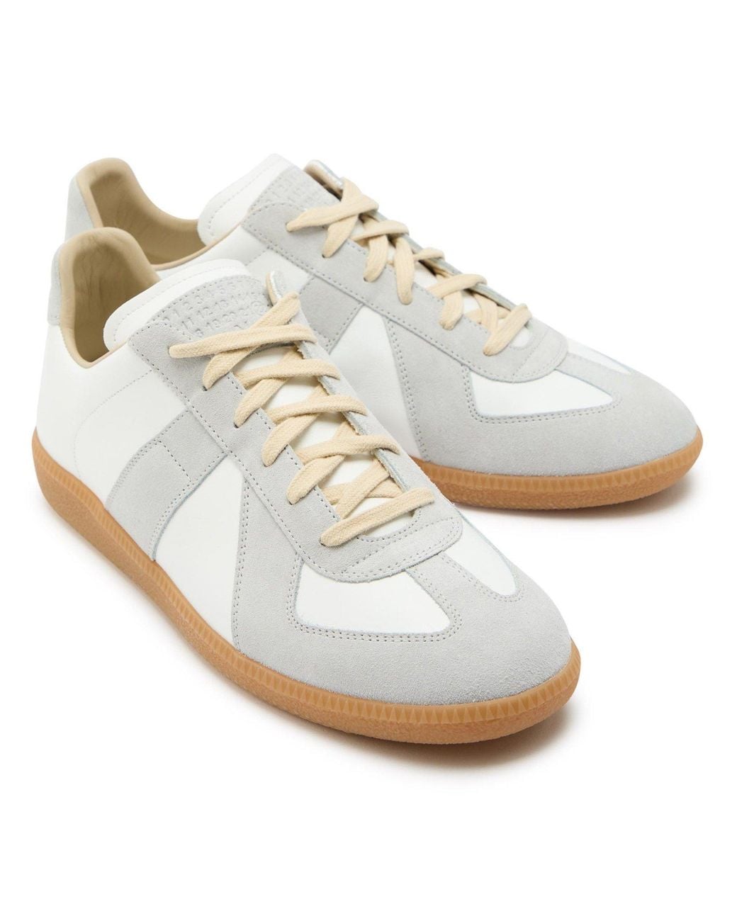 Maison Margiela White Leather Low-Top Trainers
