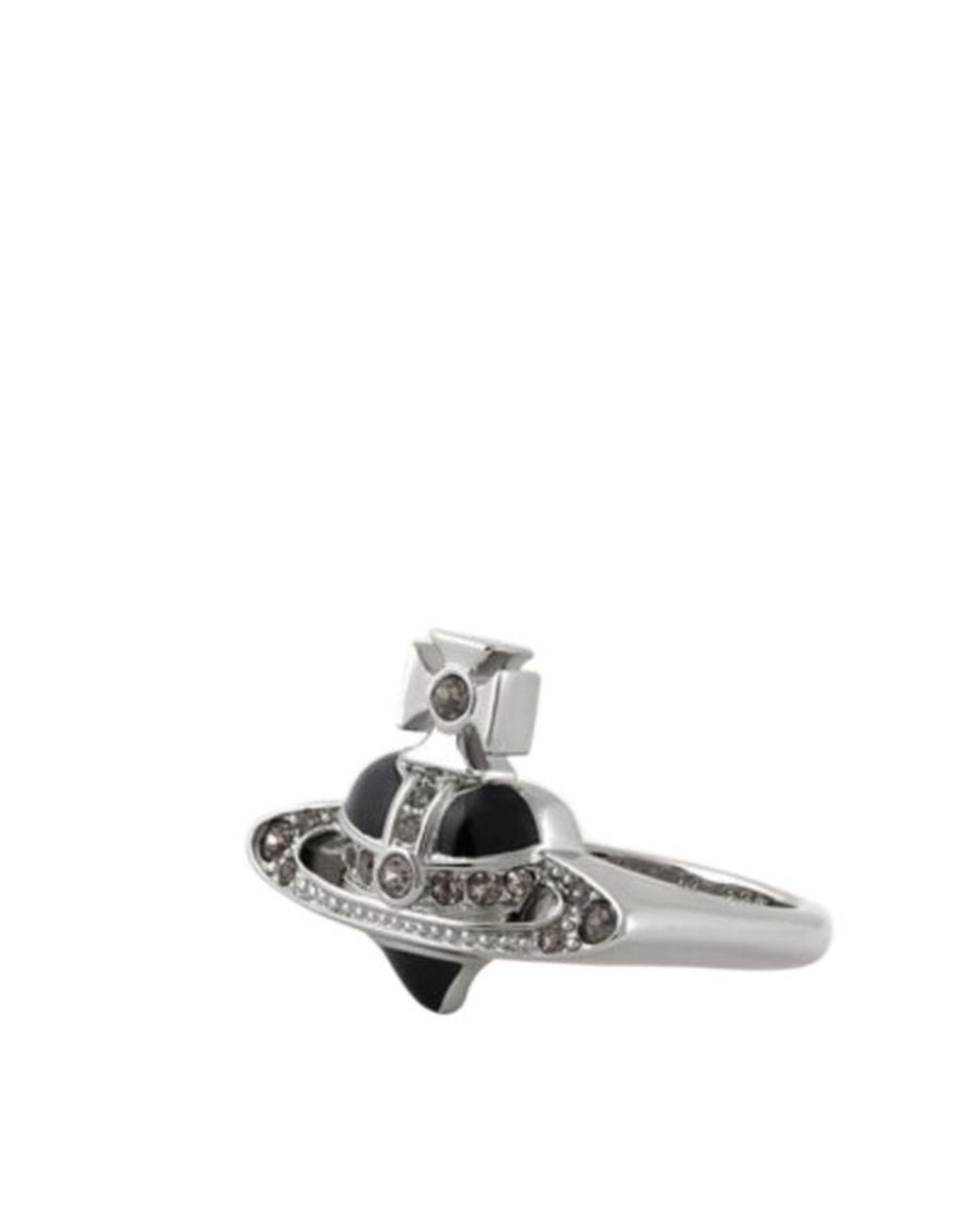 Vivienne Westwood White New Diamante Heart Ring