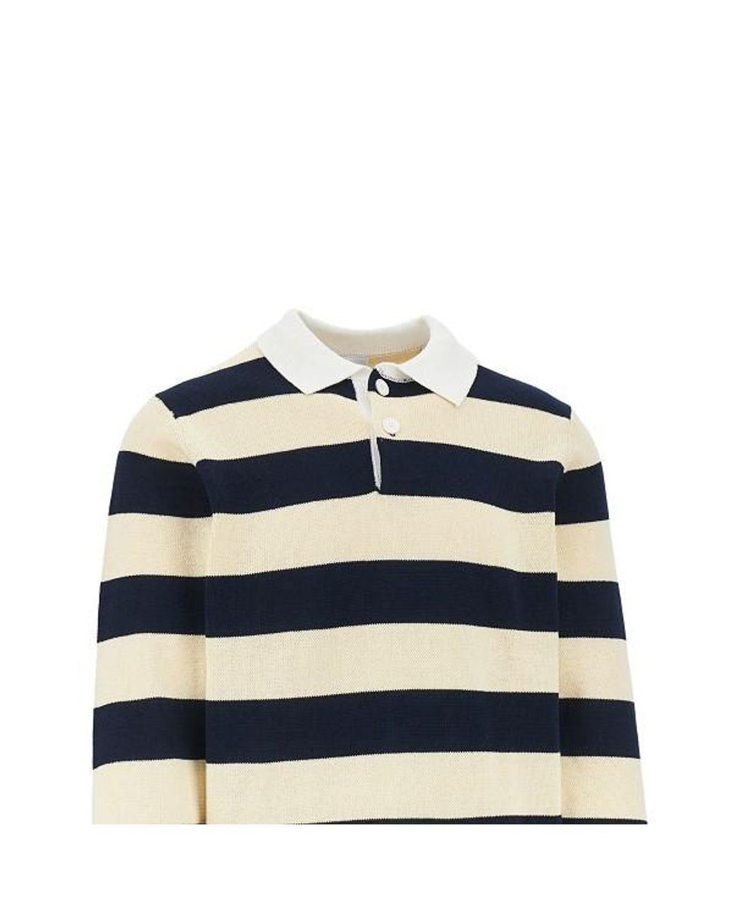 Aspesi Blue Striped Polo Shirt for men