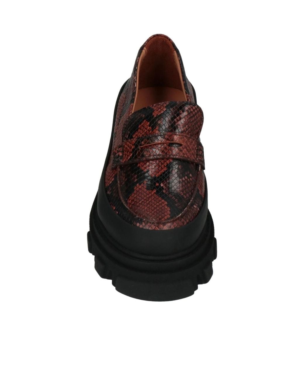 Ganni Brown Fashion Versatile Two-Tone Loafers
