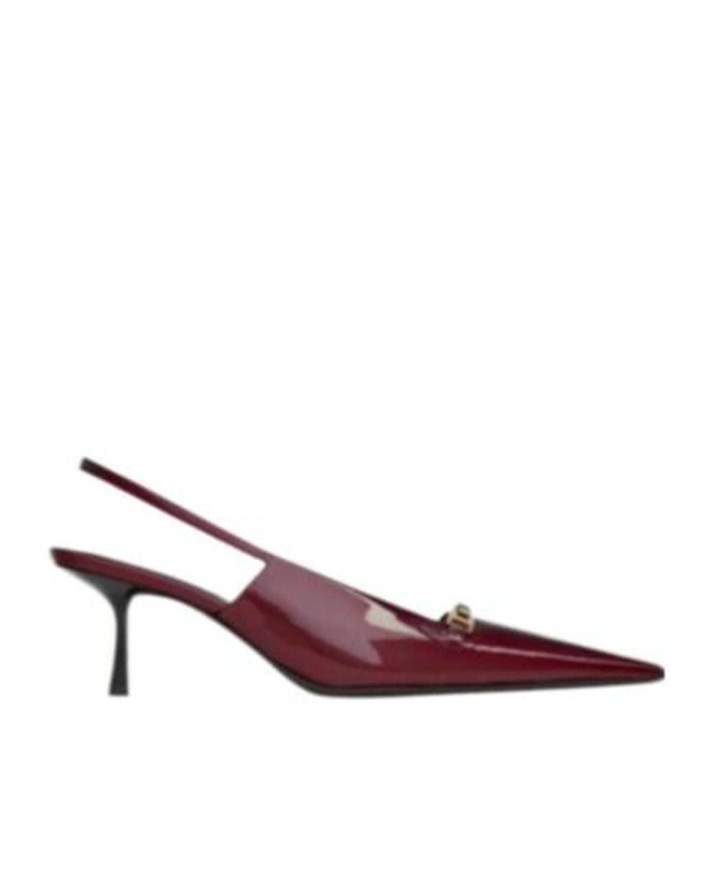 Saint Laurent Purple Carine Slingback Pumps