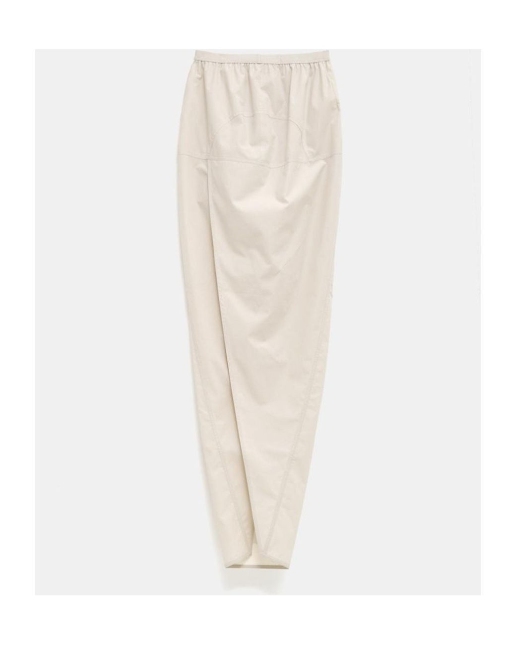 Rick Owens White Slit Skirt