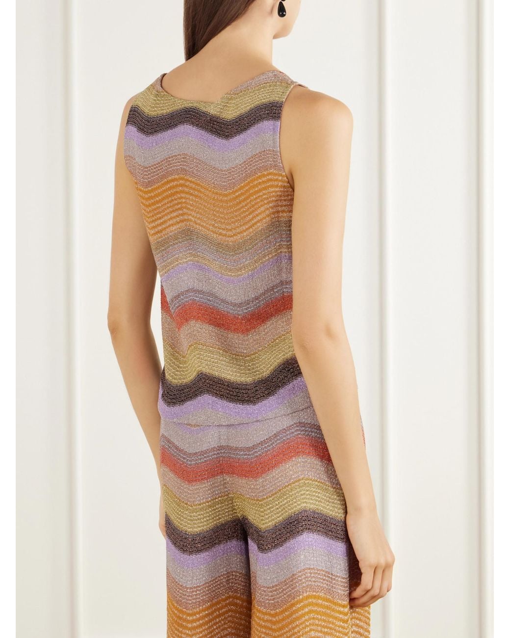 Missoni Gray Crocheted Herringbone Vest