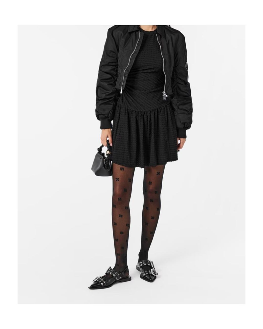 Ganni Black Gthrd Mini Drs Ld99