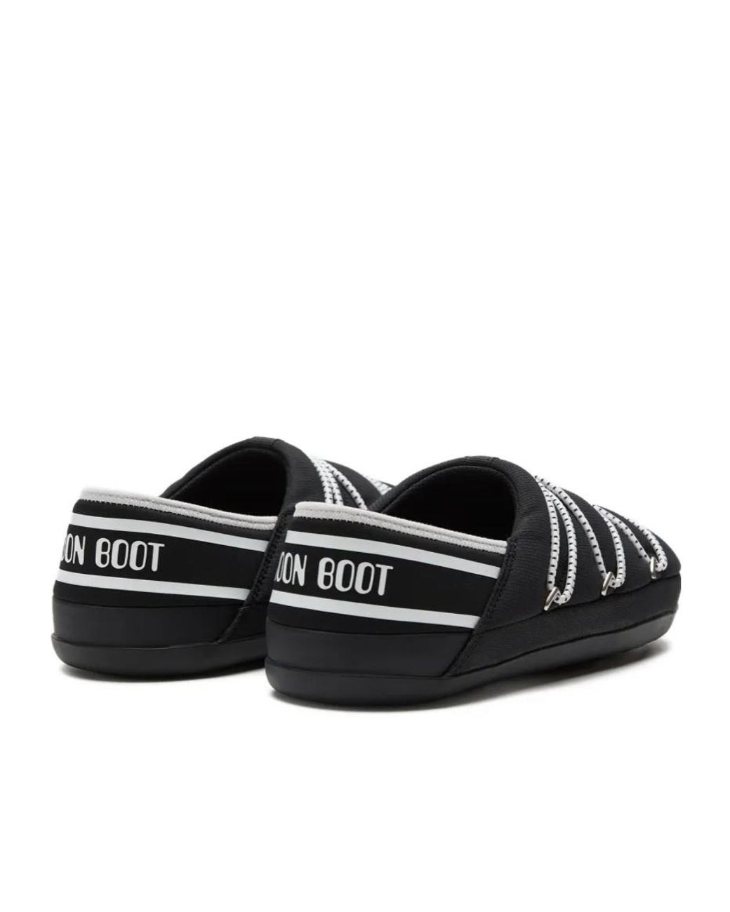 Moon Boot Black Icon Slipper for men