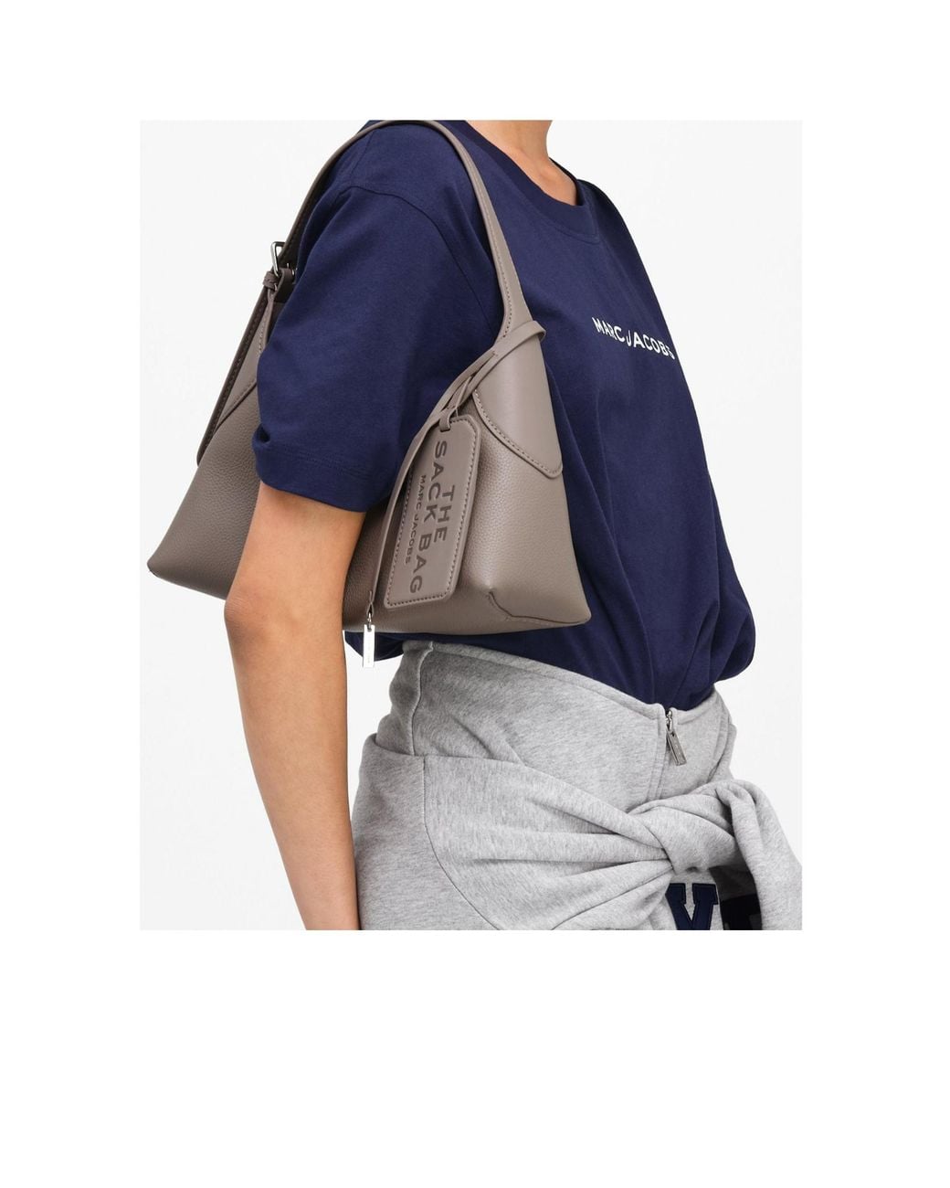 Marc Jacobs Gray Drawstring Handbag