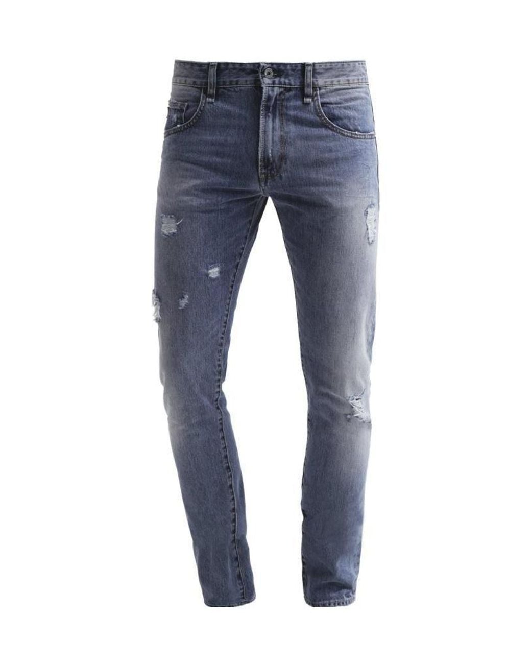 Moschino Blue Printed Jeans for men