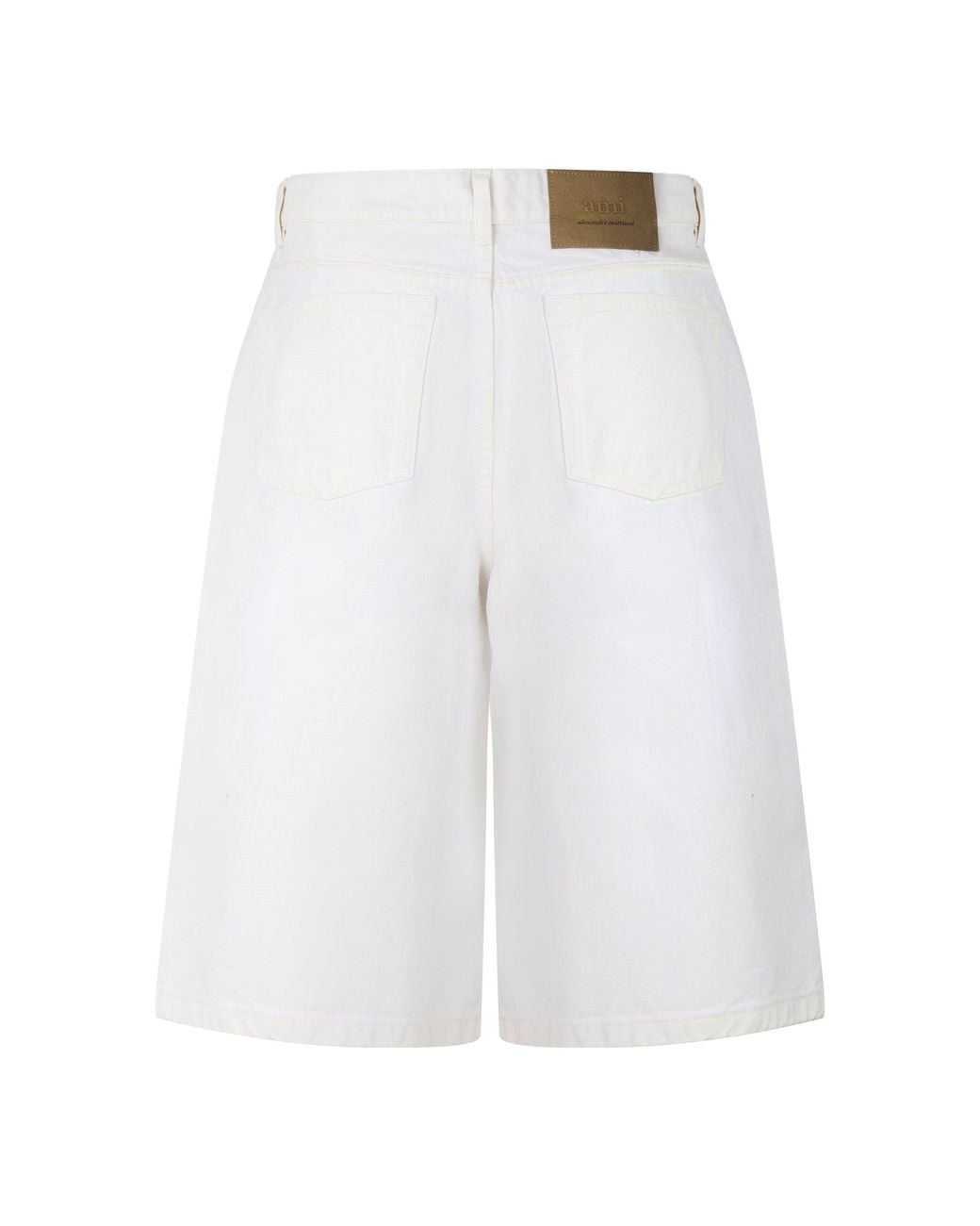 AMI White Loose Capri Shorts for men