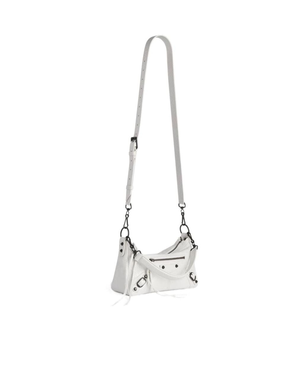 Balenciaga White Le City Moto Mini Shoulder Bag