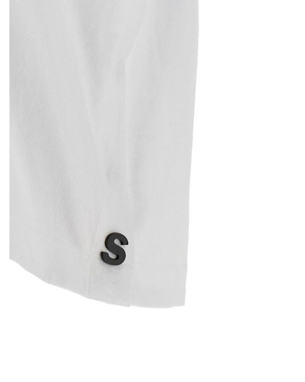 Sacai White Crewneck Straight Hem T-Shirt