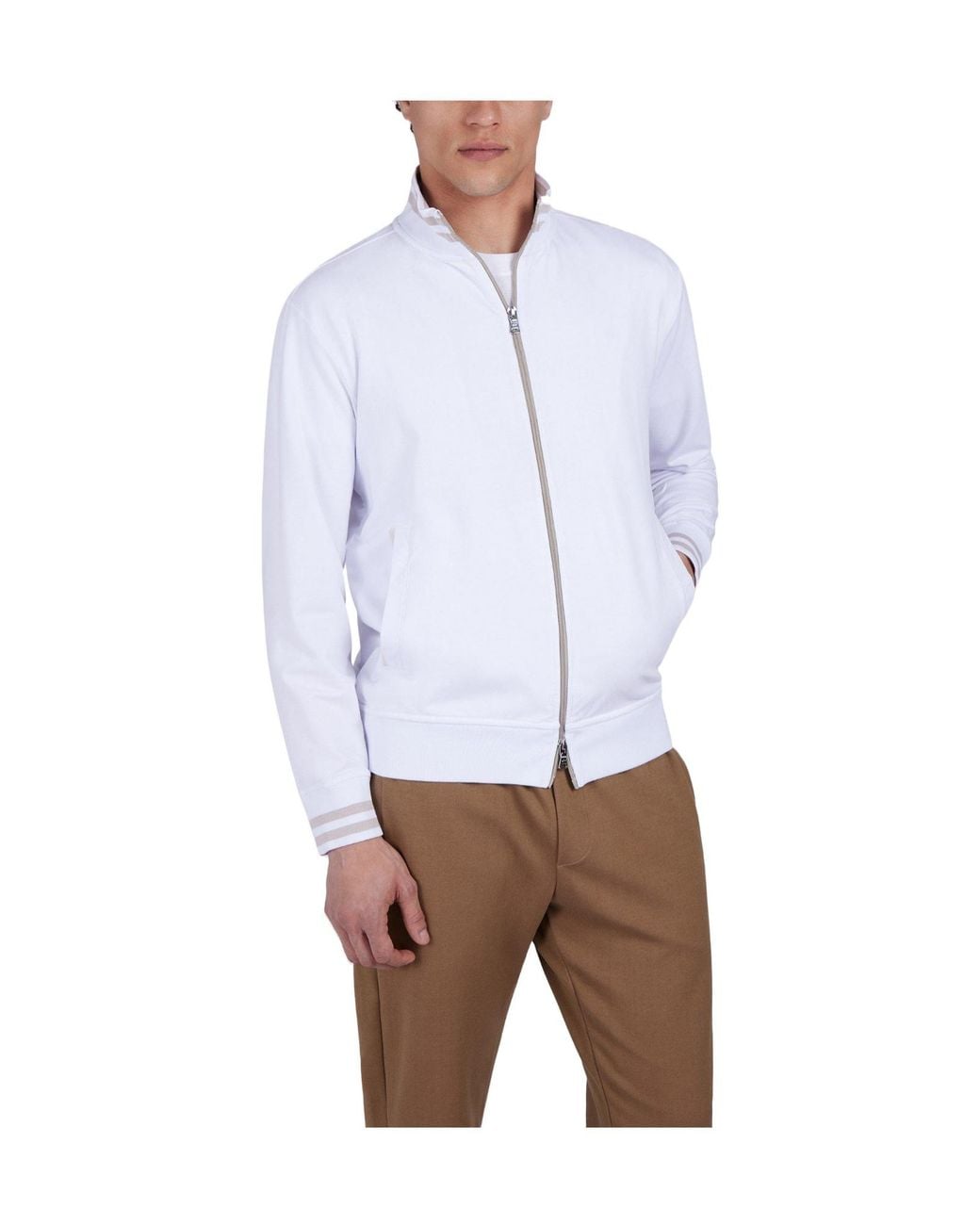 Paul & Shark Purple Standcollar Knit Track Jacket for men