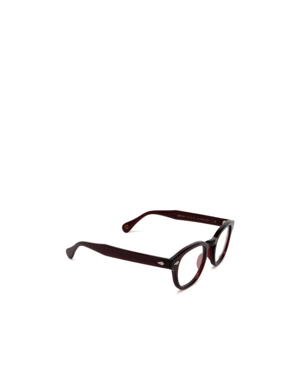 Moscot White Geometric-Frame Glasses for men