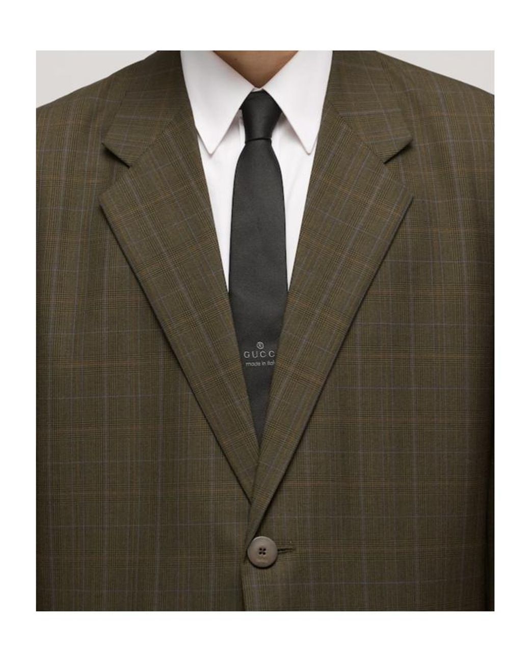 Gucci Green Prince Of Wales Wool Jacket for men