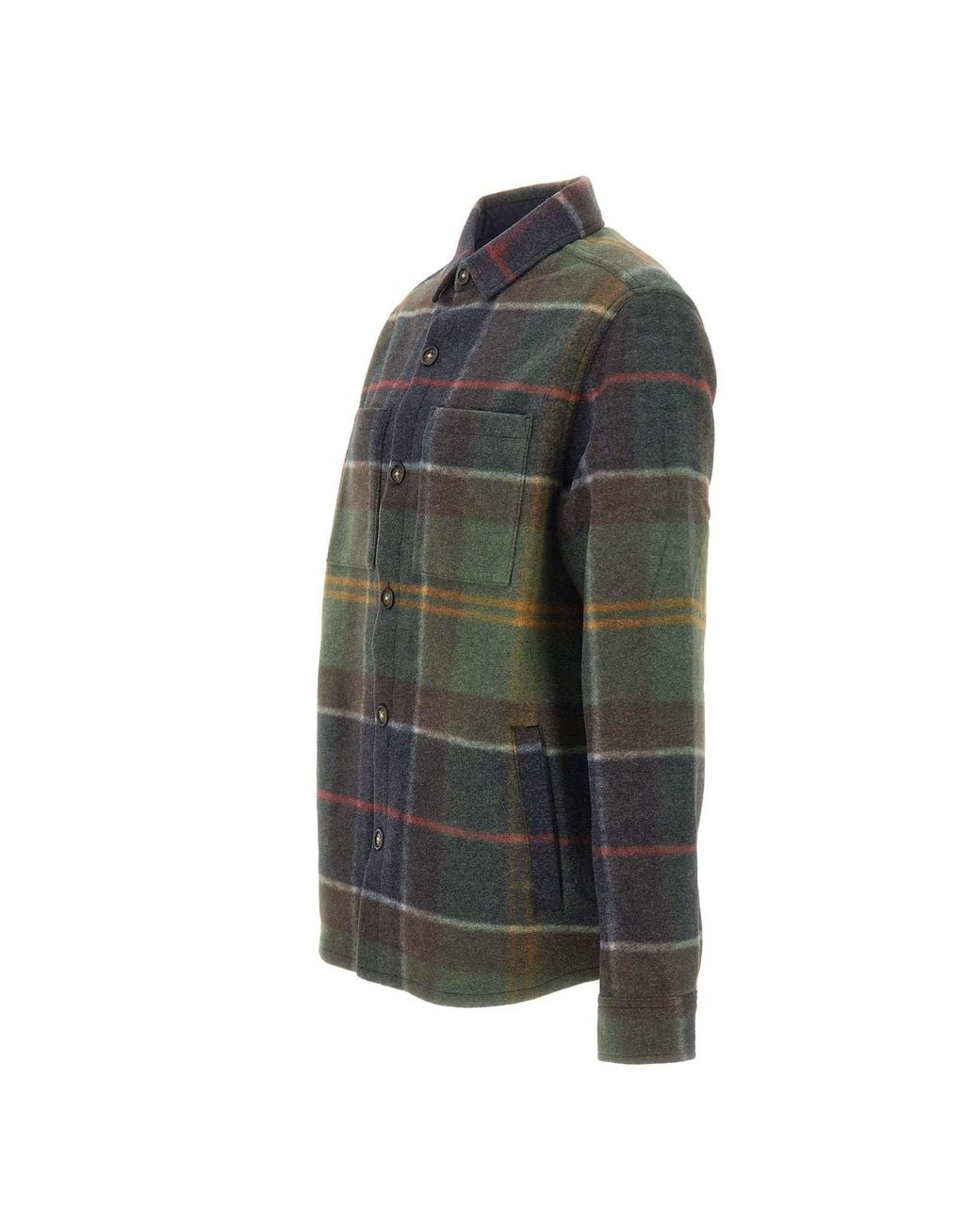 Barbour Black Woodlane Checked Overshirt for men