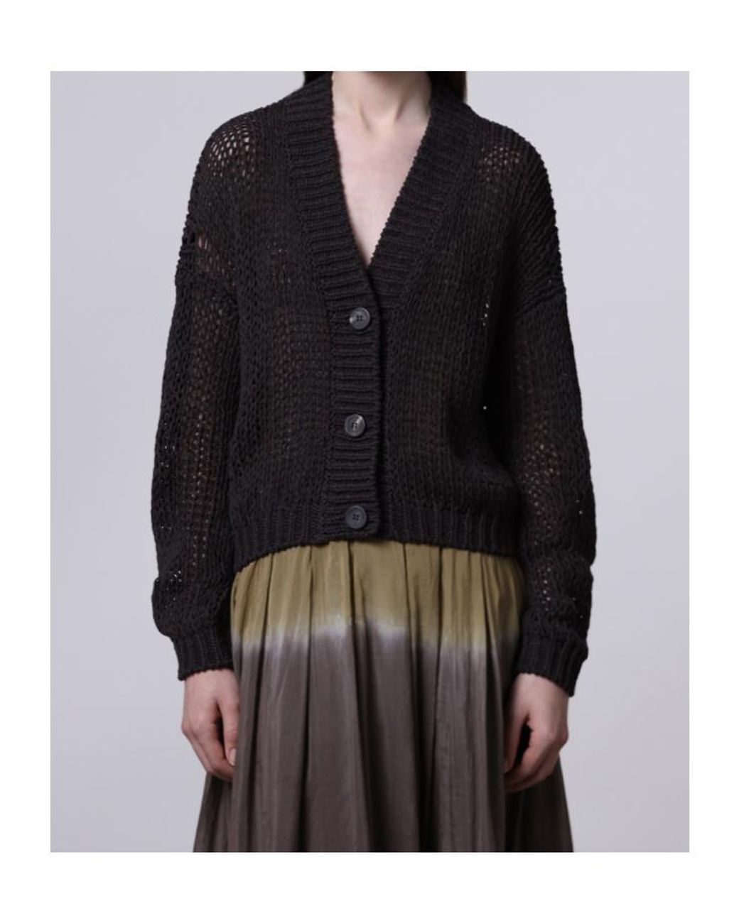 Roberto Collina Black Button-Fastening Cardigan