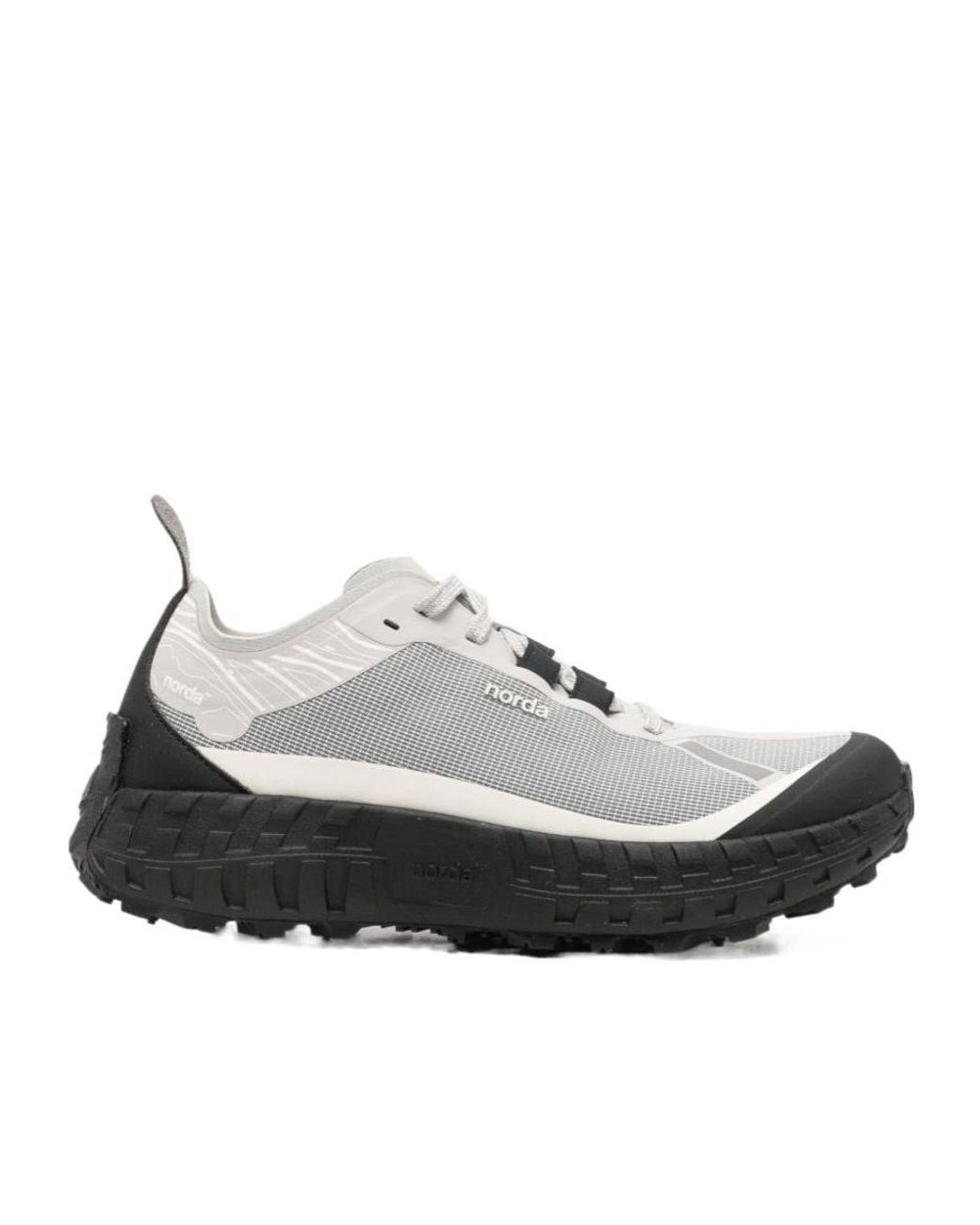 Norda White Round Toe Logo Sneakers